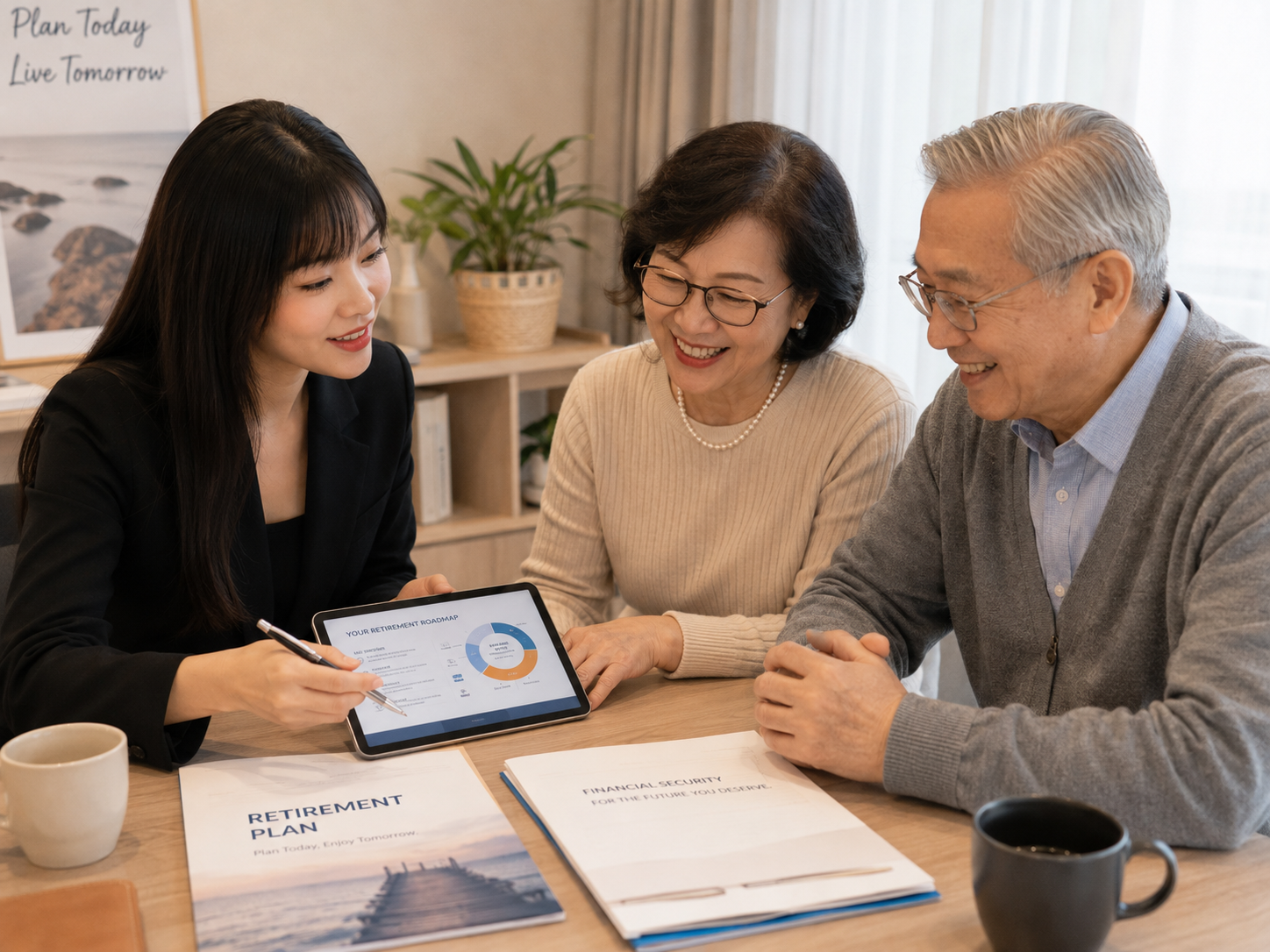 A retirement planning session in progress