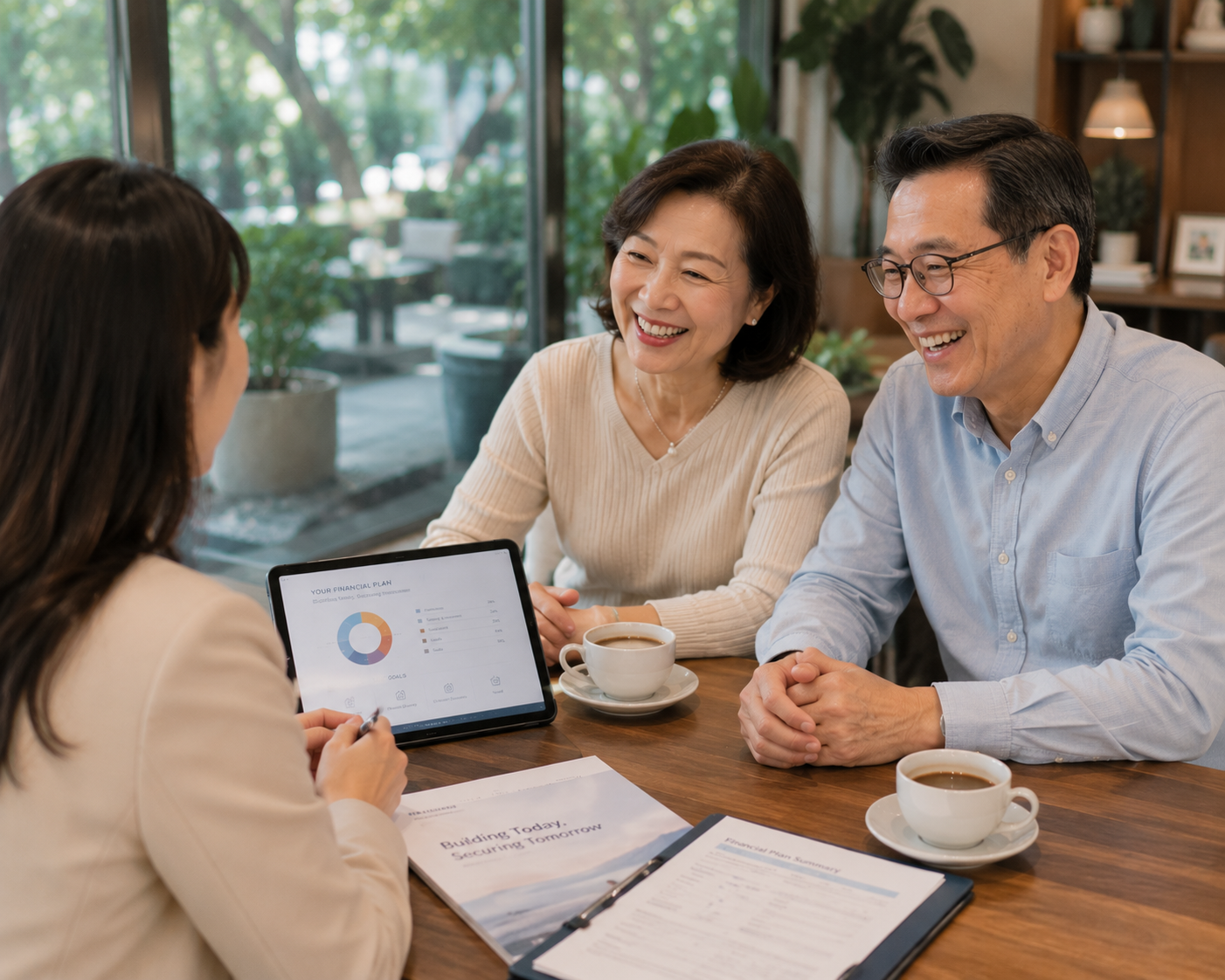 Reviewing a client's financial plan together